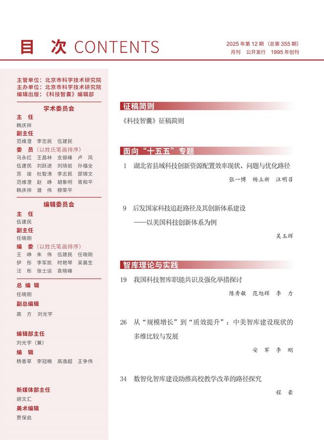 《科技智囊》2025年第12目录
