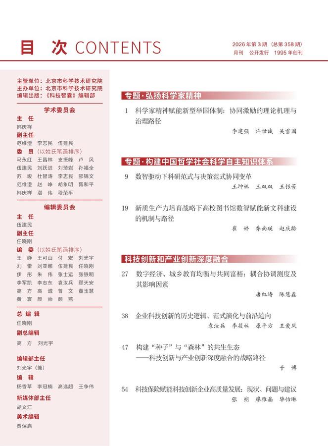 《科技智囊》2026年第3目录