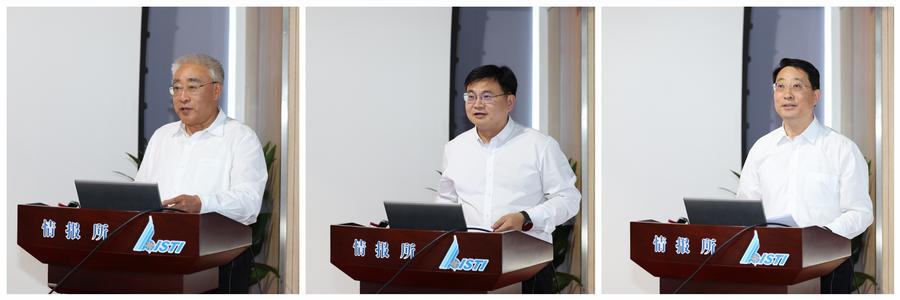 领导致辞 刘晖（左）、董齐超（中）、孟凡兴（右）